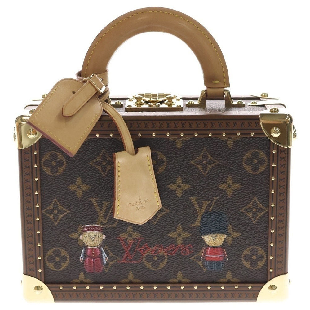 Louis Vuitton Monogram Valise Trunk Handbag Shoulder Bag Brown Art